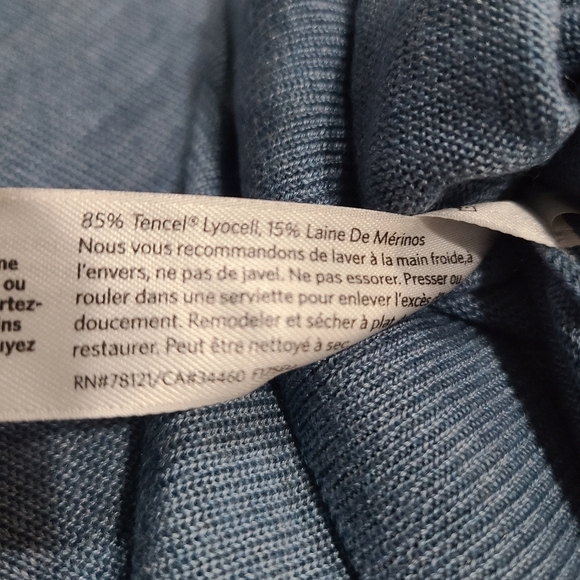 Eileen Fisher blue crewneck women's Sweater sz.XXS - Picture 9 of 10